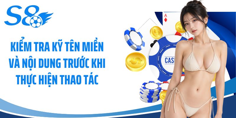 Kiểm tra kỹ tên miền và nội dung trước khi thực hiện thao tác